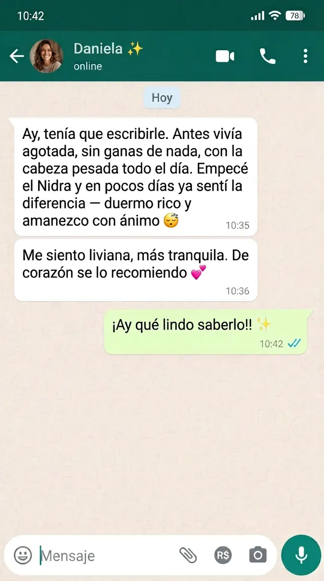 Testimonio de Daniela sobre el té Nidra