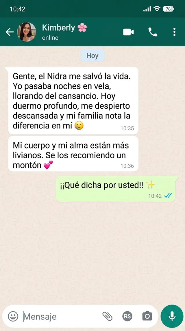 Testimonio de Kimberly sobre el té Nidra