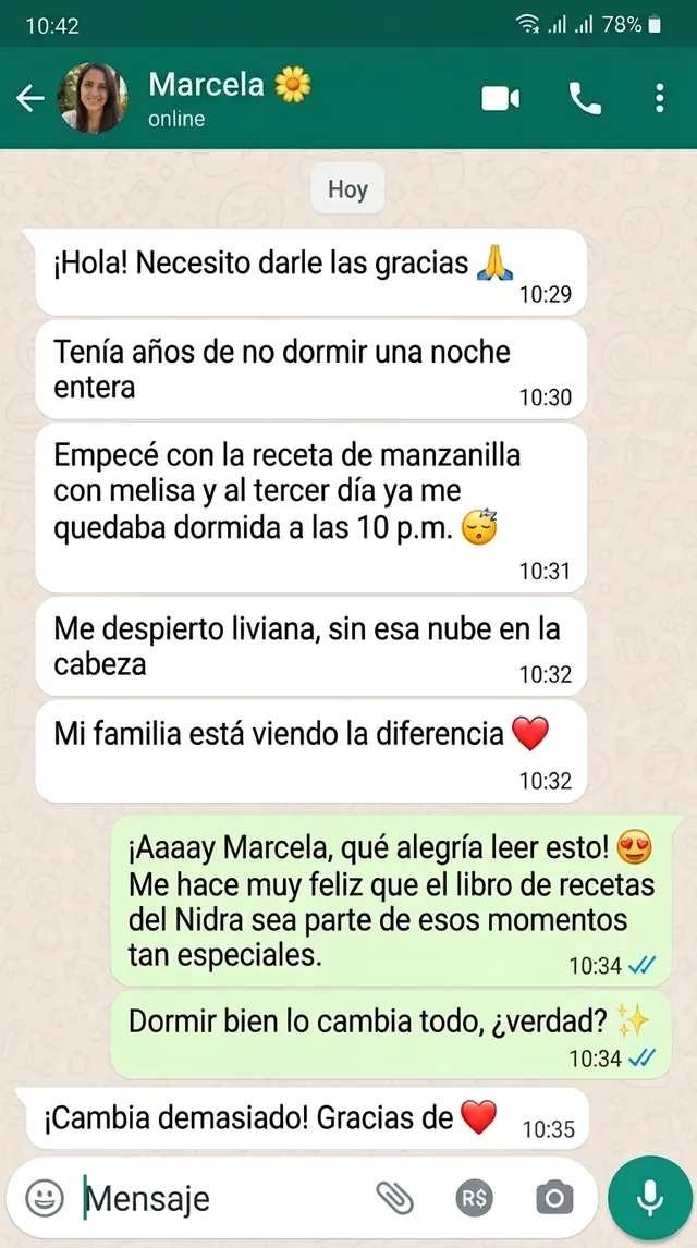 Testimonio de Marcela sobre el té Nidra